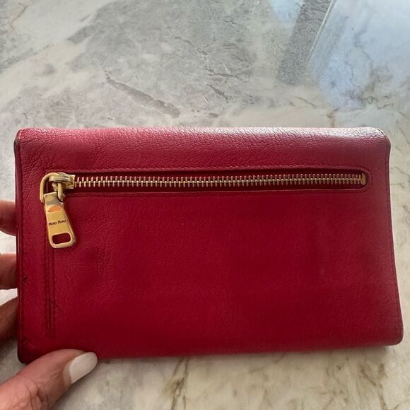 Miu Miu Raspberry Pink Envelope Wallet - Picture 14 of 17
